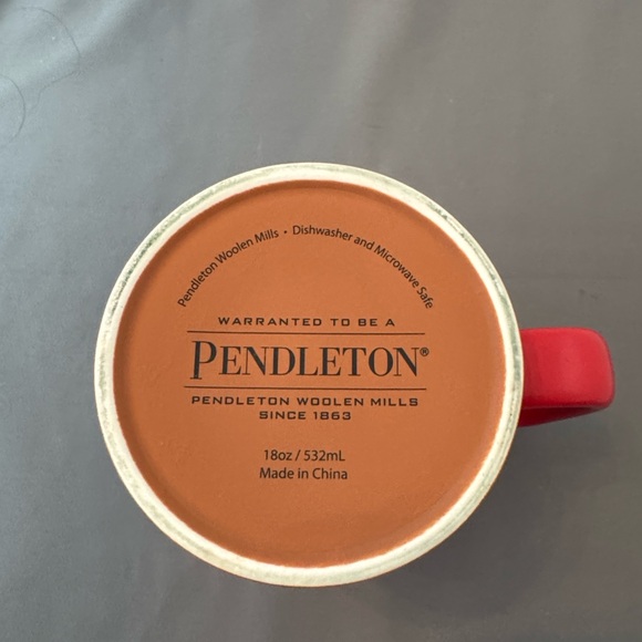 Pendleton Red Mug with Terracotta Base‎ - Picture 3 of 5